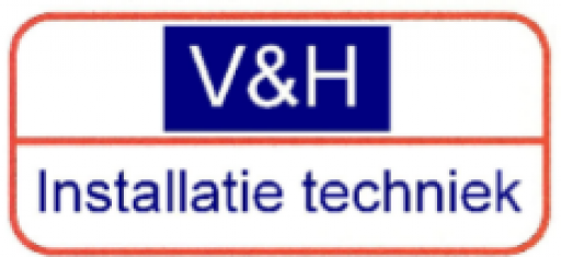 Het logo van V&H Installatietechniek, uw elektricien voor in Nieuwegein